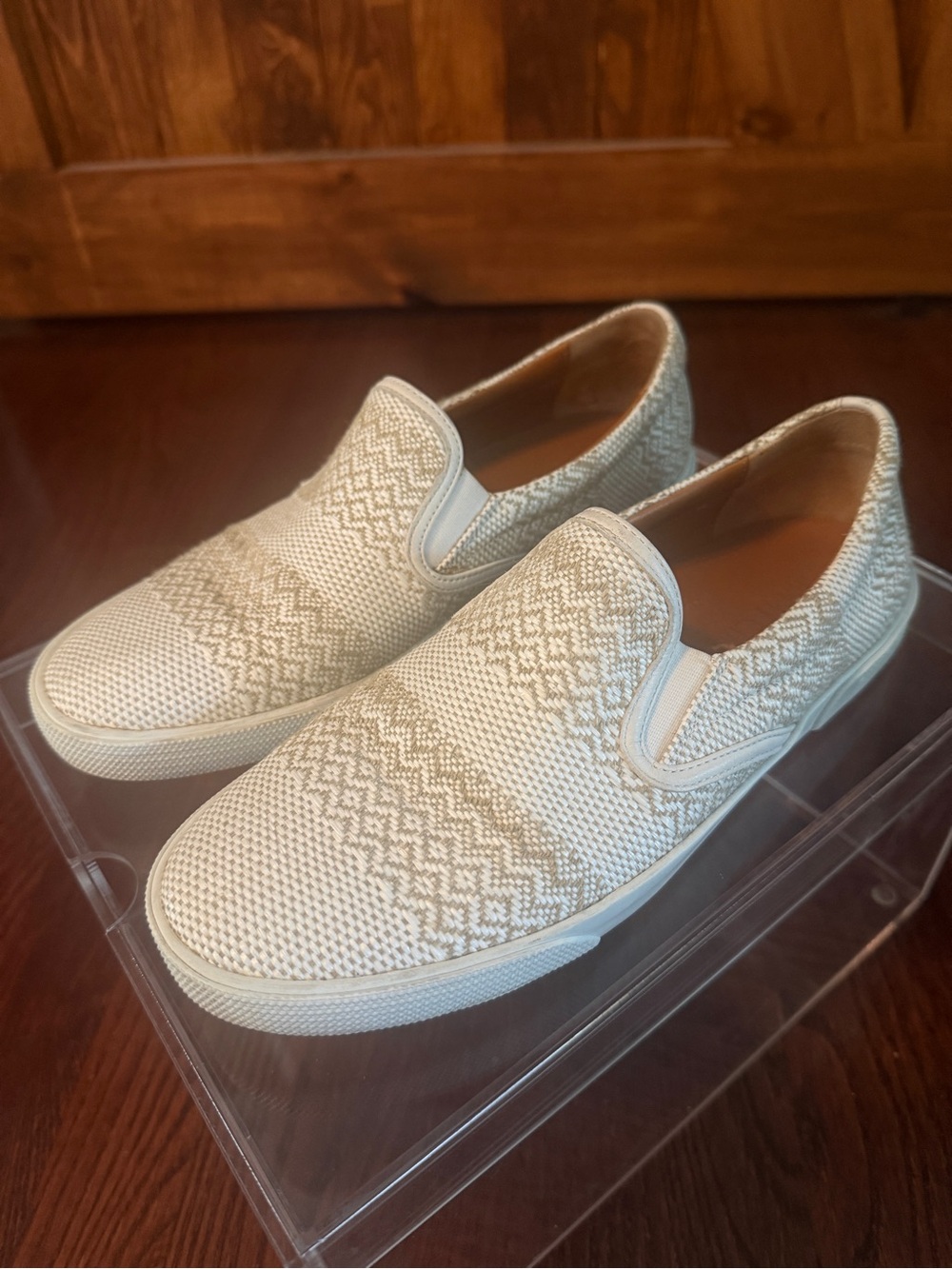Jimmy Choo Woven Slip-On Skate Sneaker